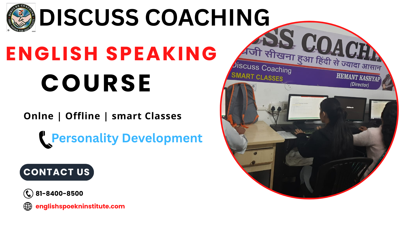 Best English Speaking institute in gurugram | Discuss Coaching | 81-8400-8500